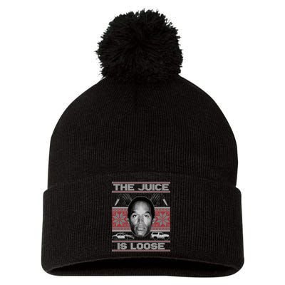 The Juice Is Loose OJ Ugly Christmas Sweater Pom Pom 12in Knit Beanie
