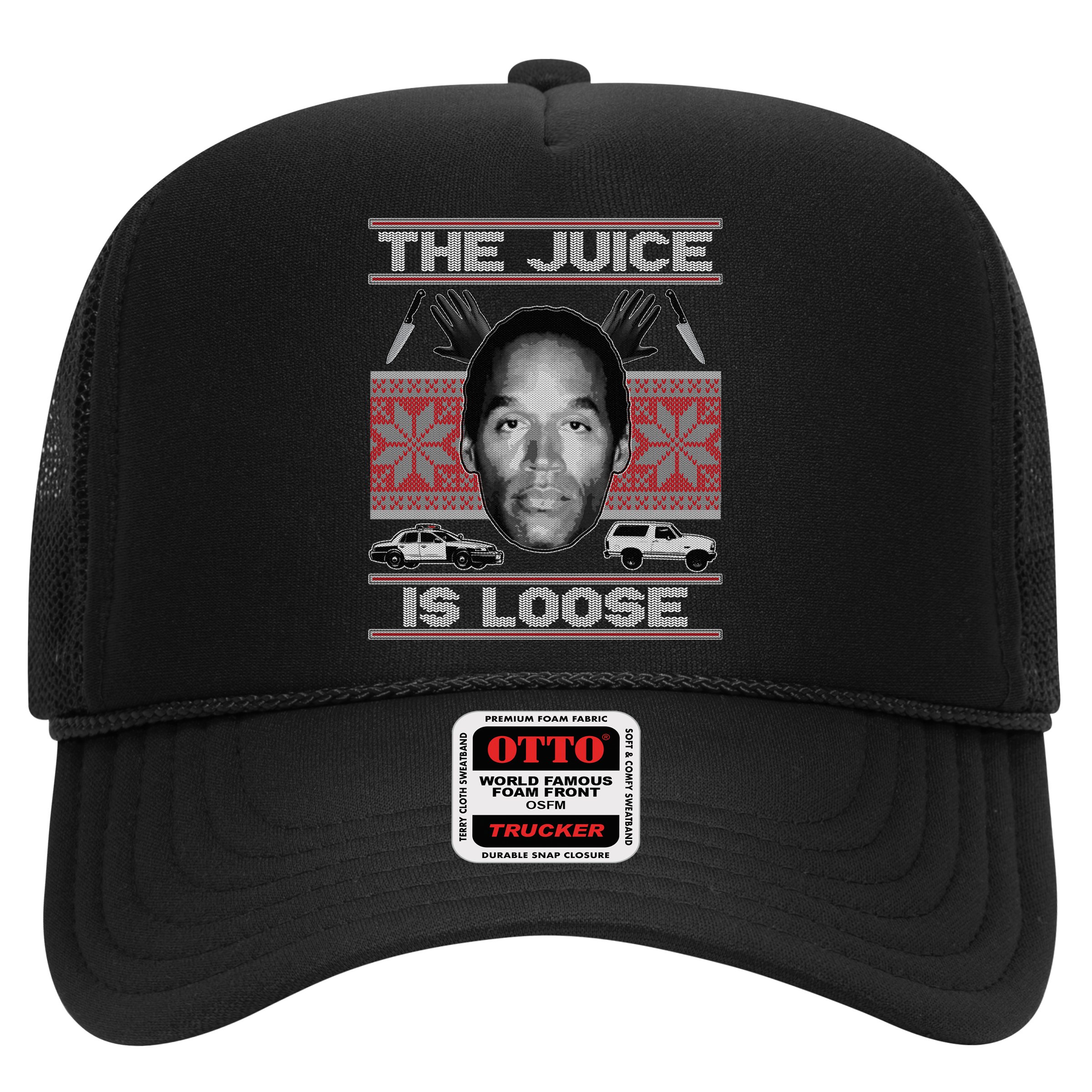 The Juice Is Loose OJ Ugly Christmas Sweater Hat