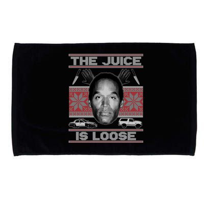 The Juice Is Loose OJ Ugly Christmas Sweater Microfiber Hand Towel