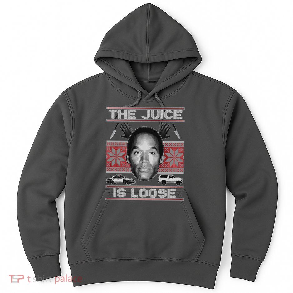 The Juice Is Loose OJ Ugly Christmas Sweater Hoodie