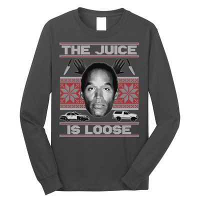 The Juice Is Loose OJ Ugly Christmas Sweater Long Sleeve Shirt