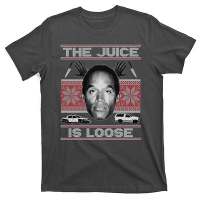 The Juice Is Loose OJ Ugly Christmas Sweater T-Shirt