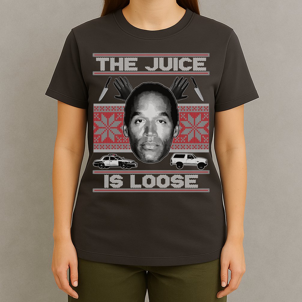 The Juice Is Loose OJ Ugly Christmas Sweater T-Shirt