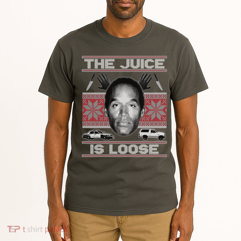 The Juice Is Loose OJ Ugly Christmas Sweater Tall T-Shirt