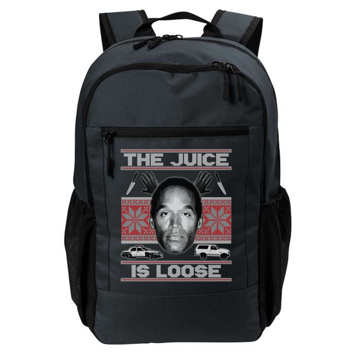 The Juice Is Loose OJ Ugly Christmas Sweater Backpack