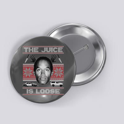 The Juice Is Loose OJ Ugly Christmas Sweater Button