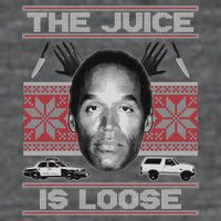 The Juice Is Loose OJ Ugly Christmas Sweater Flatbill Hat