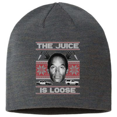 The Juice Is Loose OJ Ugly Christmas Sweater Sustainable Beanie