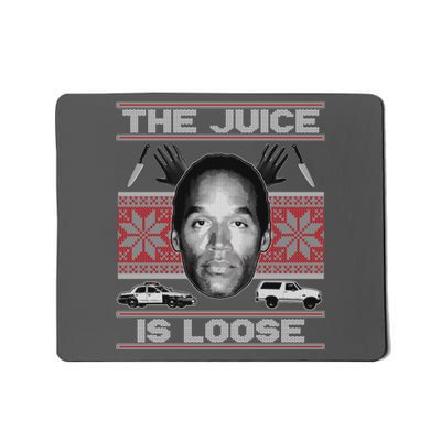 The Juice Is Loose OJ Ugly Christmas Sweater Mousepad