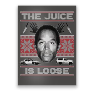 The Juice Is Loose OJ Ugly Christmas Sweater Poster