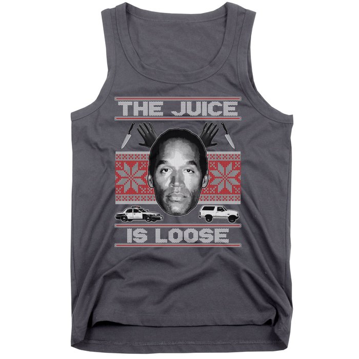 The Juice Is Loose OJ Ugly Christmas Sweater Tank Top