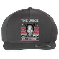 The Juice Is Loose OJ Ugly Christmas Sweater Wool Snapback Cap