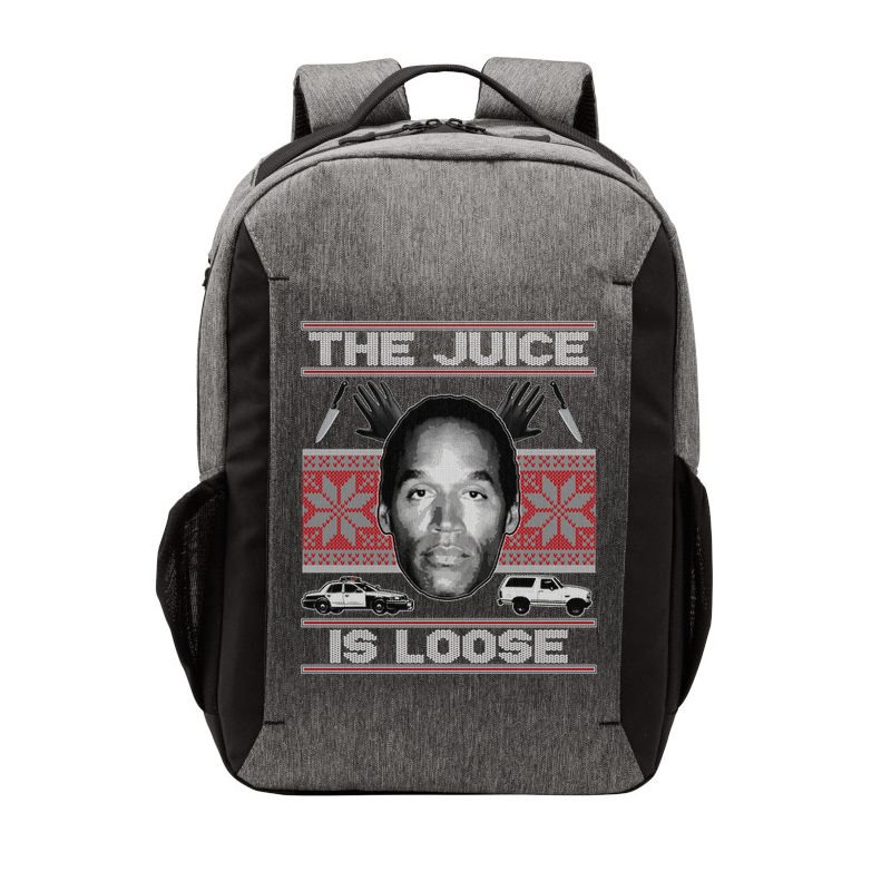 The Juice Is Loose OJ Ugly Christmas Sweater Vector Backpack