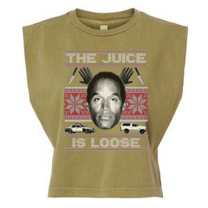 The Juice Is Loose OJ Ugly Christmas Sweater Garment-Dyed Women's Muscle Tee