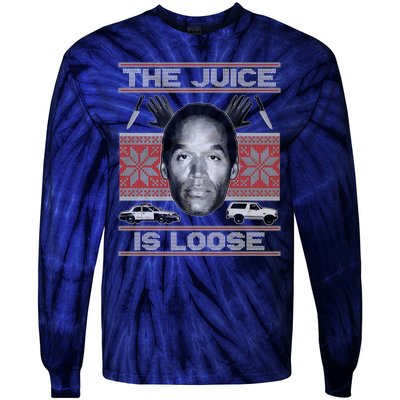 The Juice Is Loose OJ Ugly Christmas Sweater Tie-Dye Long Sleeve Shirt