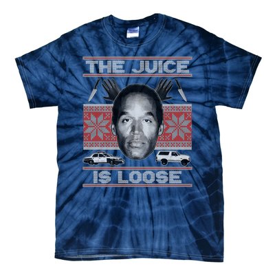 The Juice Is Loose OJ Ugly Christmas Sweater Tie-Dye T-Shirt