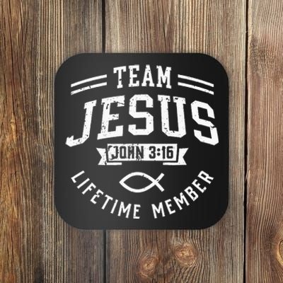 Team Jesus John 316 Lifetime Member God Christian Gift Coaster