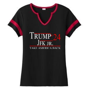 Trump JFK Jr Take America Back 2024 Ladies Halftime Notch Neck Tee