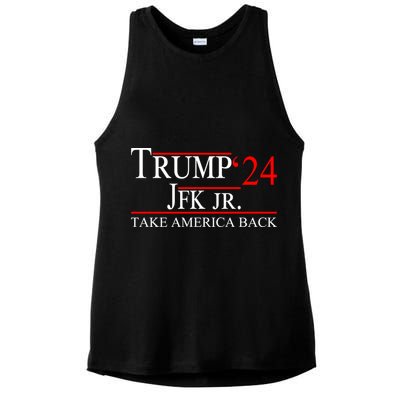 Trump JFK Jr Take America Back 2024 Ladies PosiCharge Tri-Blend Wicking Tank