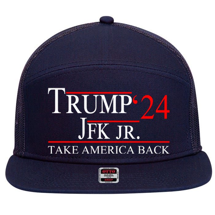 Trump JFK Jr Take America Back 2024 7 Panel Mesh Trucker Snapback Hat