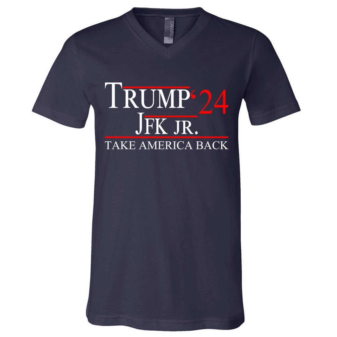 Trump JFK Jr Take America Back 2024 V-Neck T-Shirt