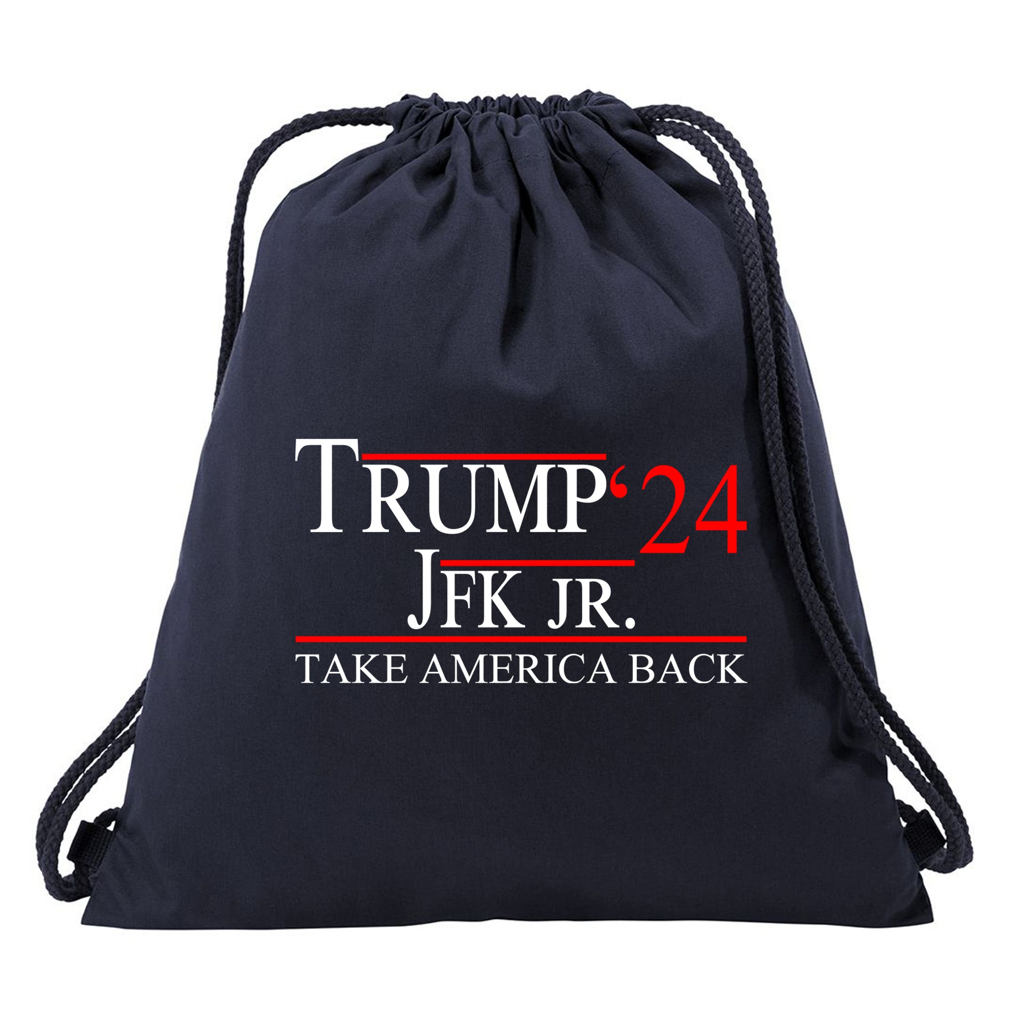 Trump JFK Jr Take America Back 2024 Drawstring Bag