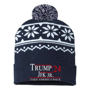 Trump JFK Jr Take America Back 2024 USA-Made Snowflake Beanie