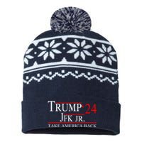 Trump JFK Jr Take America Back 2024 USA-Made Snowflake Beanie