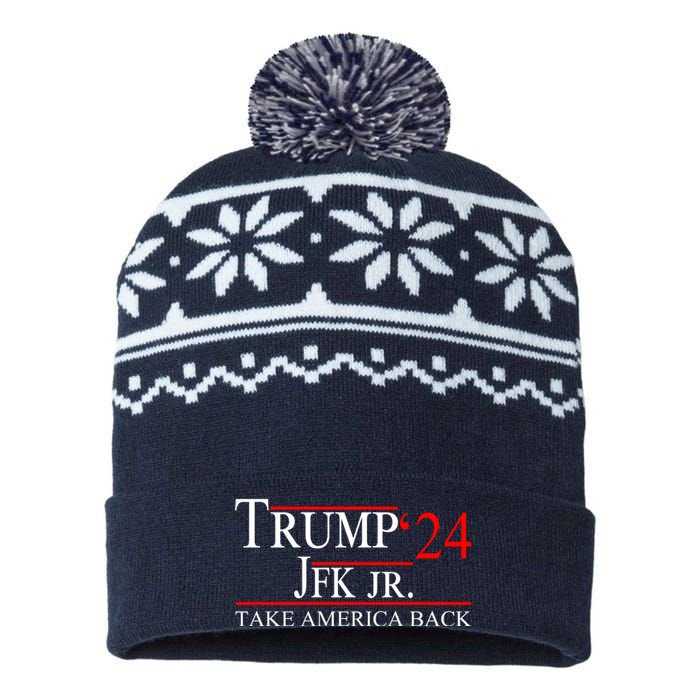 Trump JFK Jr Take America Back 2024 USA-Made Snowflake Beanie