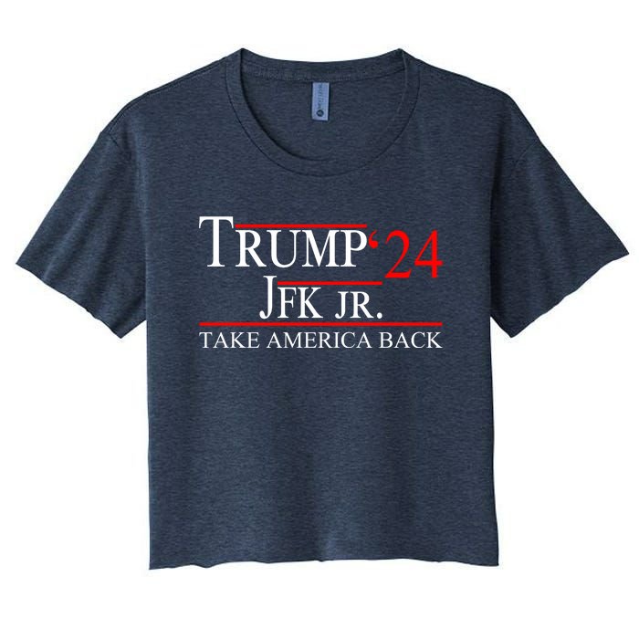 Trump JFK Jr Take America Back 2024 Women's Crop Top Tee