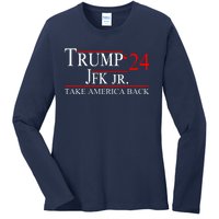 Trump JFK Jr Take America Back 2024 Ladies Long Sleeve Shirt