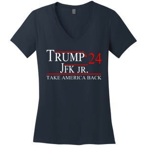 Trump JFK Jr Take America Back 2024 Women's V-Neck T-Shirt