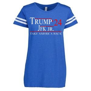 Trump JFK Jr Take America Back 2024 Enza Ladies Jersey Football T-Shirt