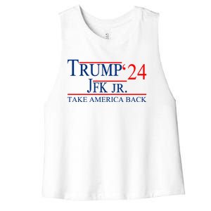 Trump JFK Jr Take America Back 2024 Women's Racerback Cropped Tank