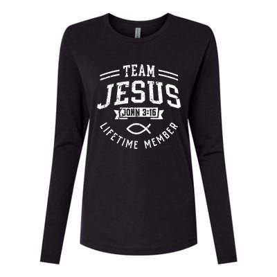 Team Jesus John 316 Lifetime Member God Christian Gift Womens Cotton Relaxed Long Sleeve T-Shirt