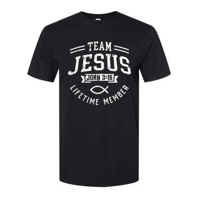 Team Jesus John 316 Lifetime Member God Christian Gift Softstyle CVC T-Shirt