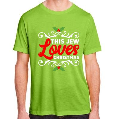 This Jew Loves Christmas Eve Celebration Winter Xmas Adult ChromaSoft Performance T-Shirt