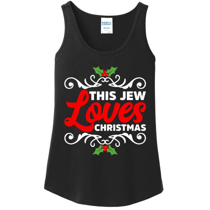 This Jew Loves Christmas Eve Celebration Winter Xmas Ladies Essential Tank