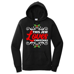 This Jew Loves Christmas Eve Celebration Winter Xmas Women's Pullover Hoodie