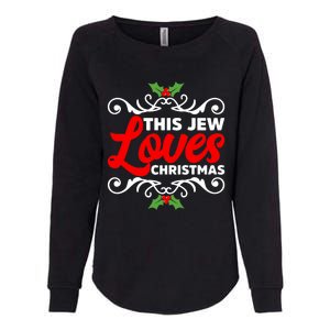 This Jew Loves Christmas Eve Celebration Winter Xmas Womens California Wash Sweatshirt