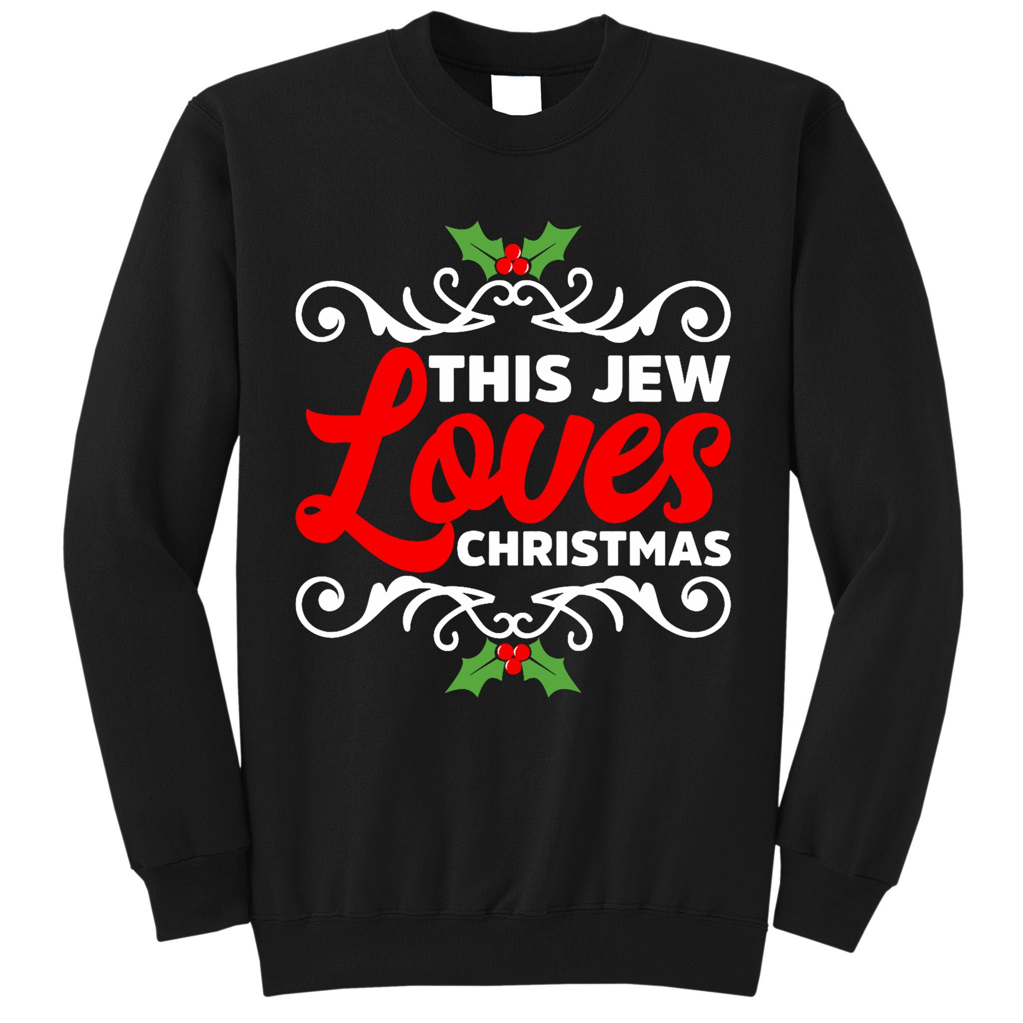This Jew Loves Christmas Eve Celebration Winter Xmas Tall Sweatshirt