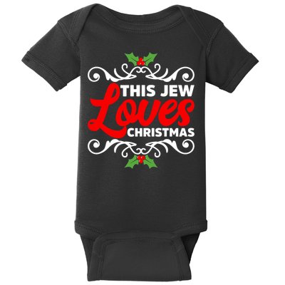 This Jew Loves Christmas Eve Celebration Winter Xmas Baby Bodysuit