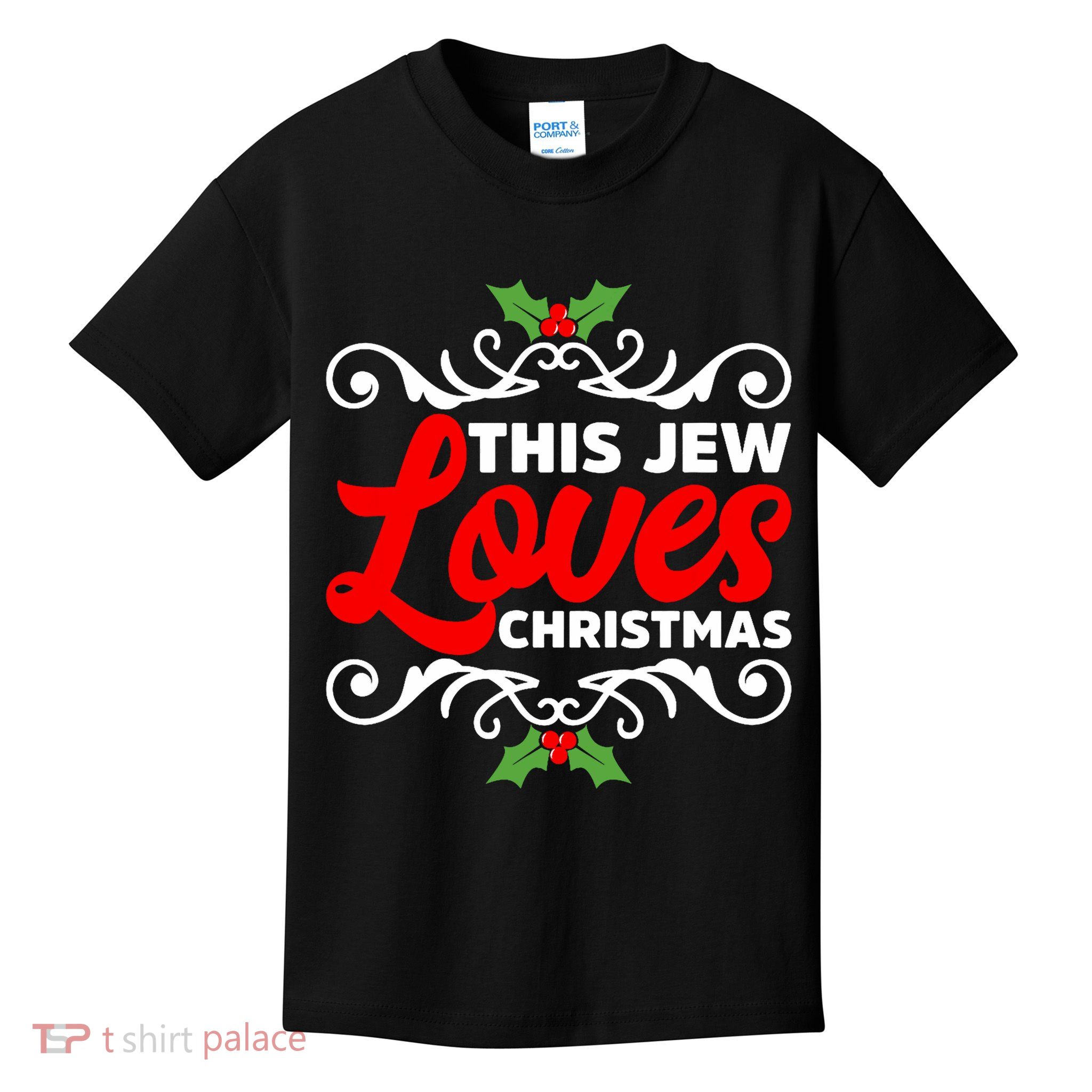 This Jew Loves Christmas Eve Celebration Winter Xmas Kids T-Shirt