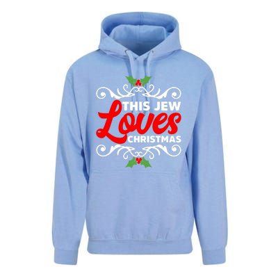 This Jew Loves Christmas Eve Celebration Winter Xmas Unisex Surf Hoodie