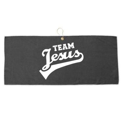 Team Jesus Lifetime Member Funny Christian Large Microfiber Waffle Golf Towel