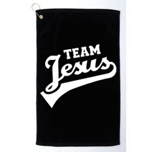 Team Jesus Lifetime Member Funny Christian Platinum Collection Golf Towel