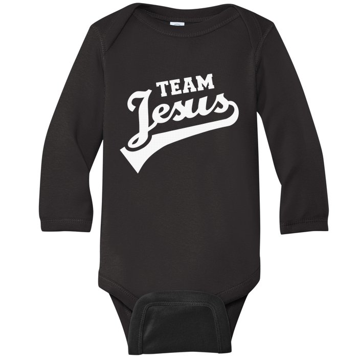 Team Jesus Lifetime Member Funny Religion Christian Gifts Baby Long Sleeve Bodysuit