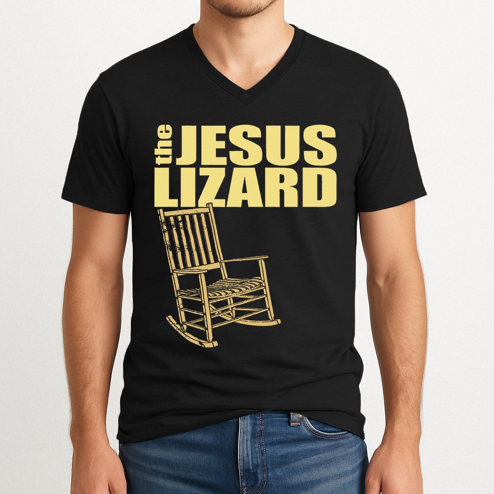 The Jesus Lizard Funny Chair Saying Christian Faith Music V-Neck T-Shirt