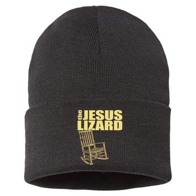 The Jesus Lizard Funny Chair Saying Christian Faith Music Sustainable Knit Beanie