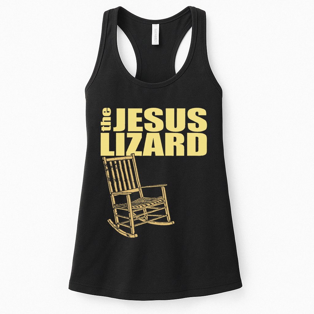 The Jesus Lizard Funny Chair Saying Christian Faith Music Womens Tank Top